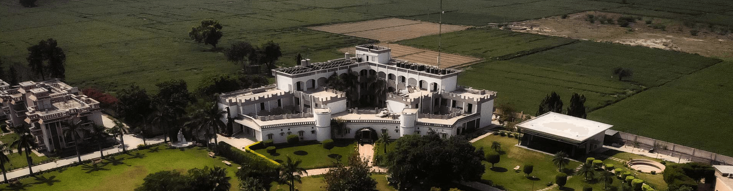 Aerial view of Rishi Chaitanya Ashram in India