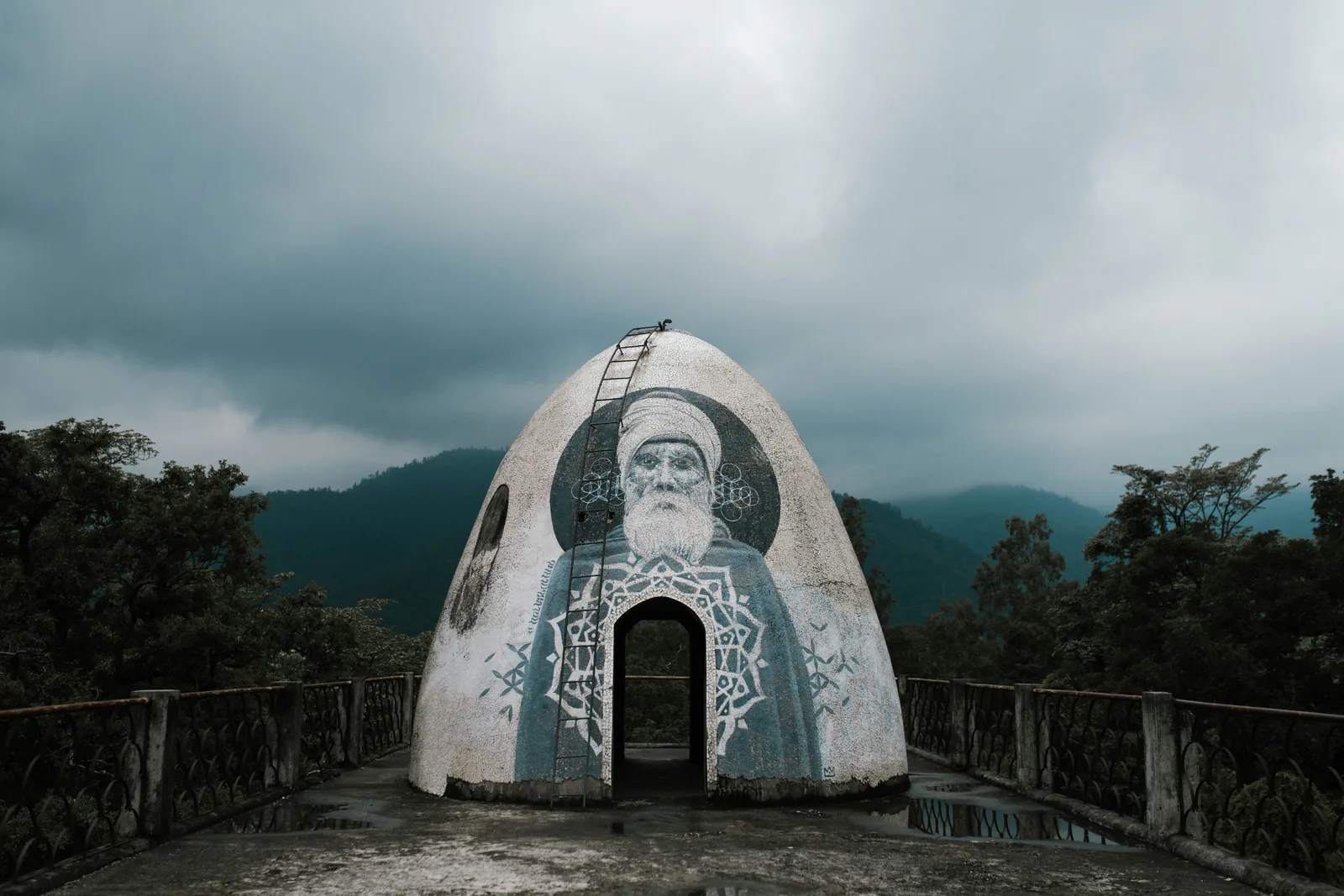 Meditation dome at the Beatles Ashram in Rishikesh