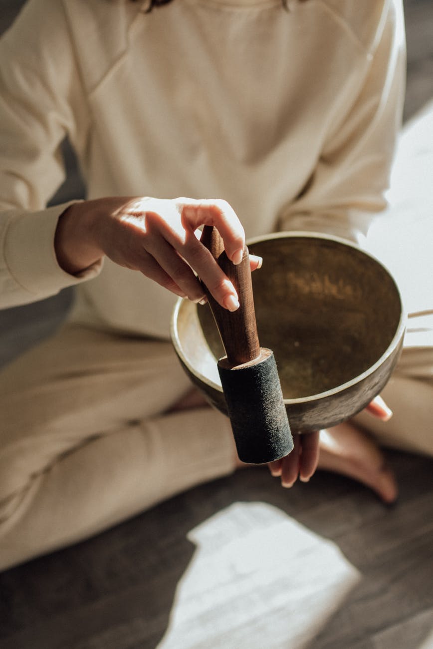 Tibetan singing bowl used in sound healing practice