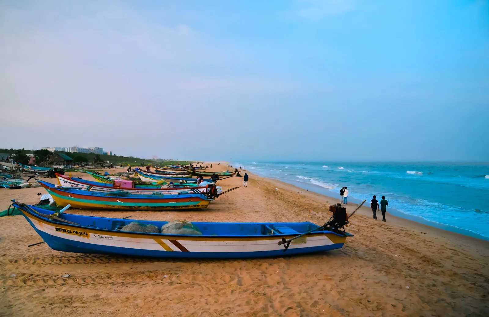 Chennai coastline on the return journey