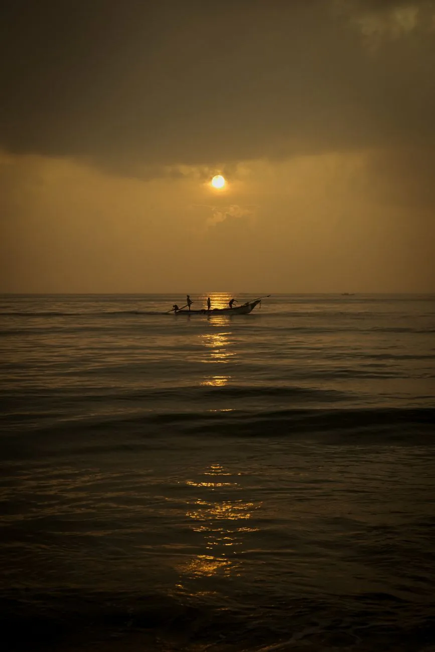 Sunrise over Chennai at the end of the journey