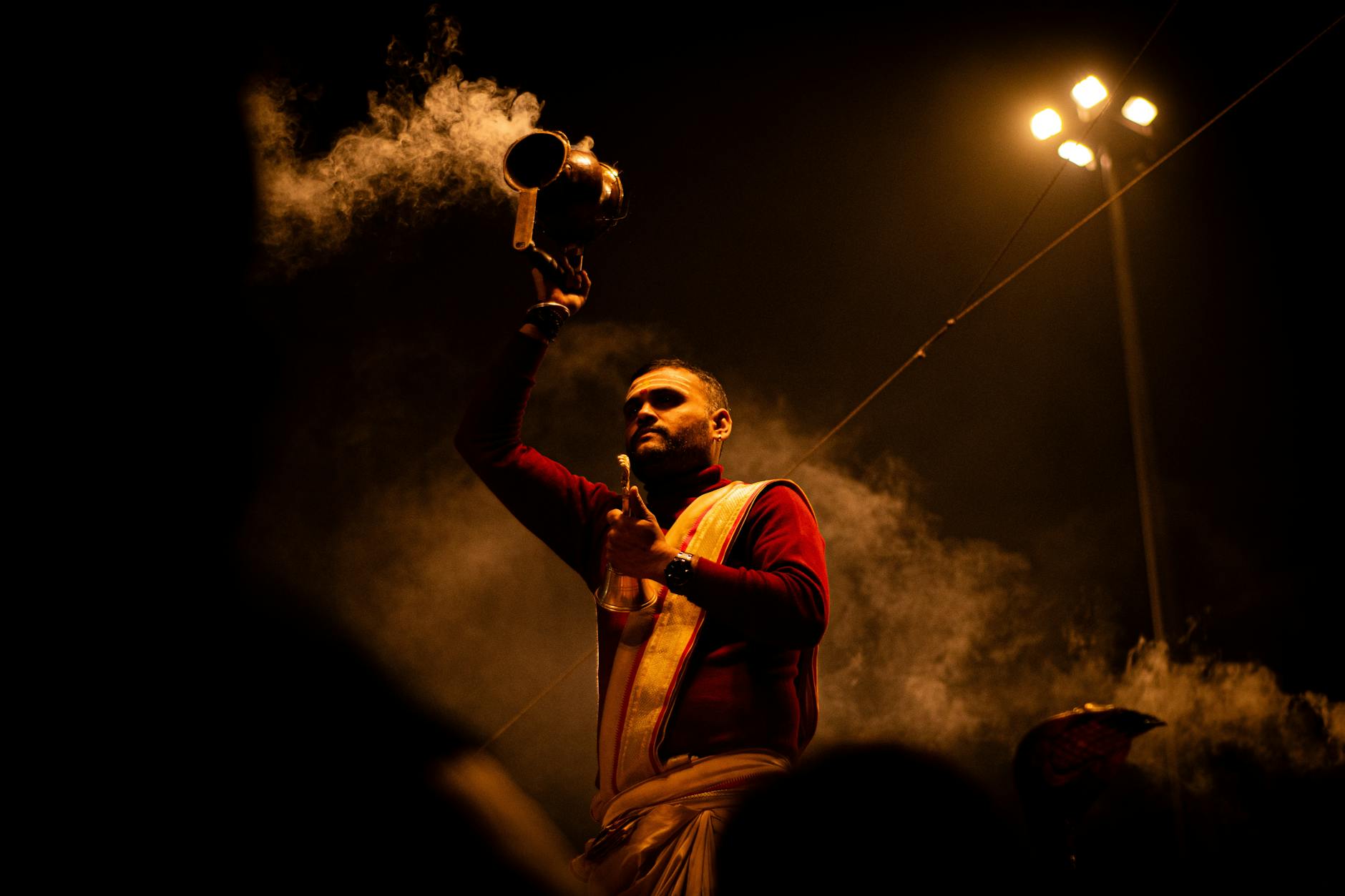 Ganga Aarti ceremony at Varanasi ghats